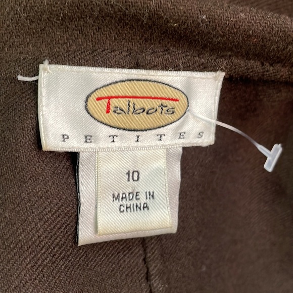 Talbots Petites 100% Wool Chocolate Brown Women’s Career Blazer Jacket Size 10 - Picture 14 of 16